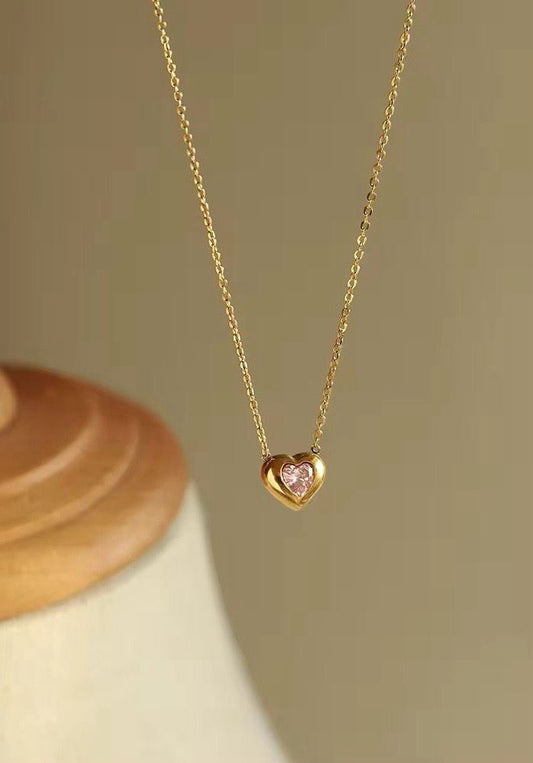 Rosé Heart Necklace
