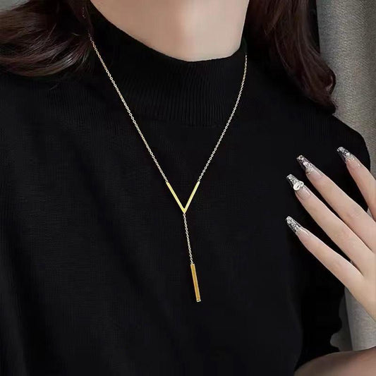 Golden V Luxe Lariat