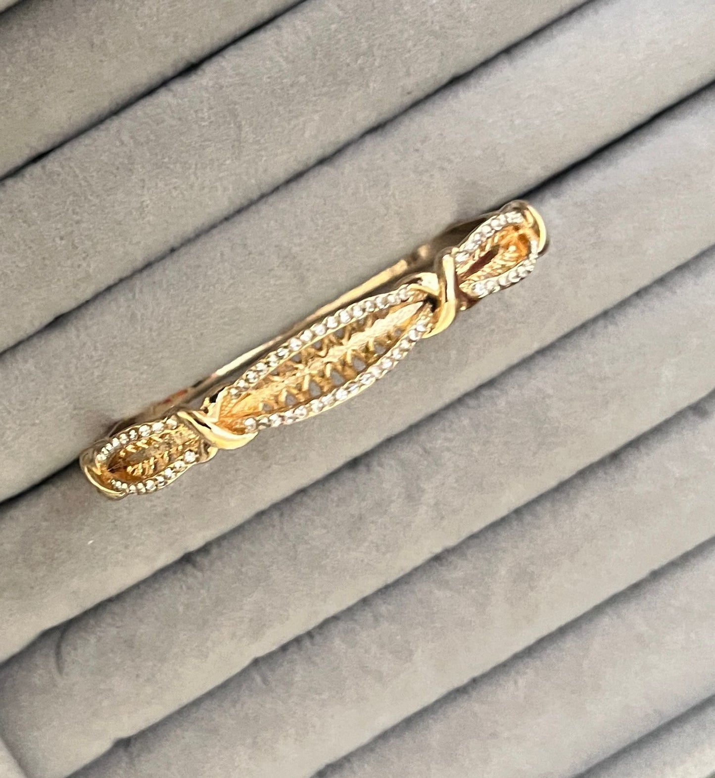 Twisted Grace Zircon Kada (Small size)