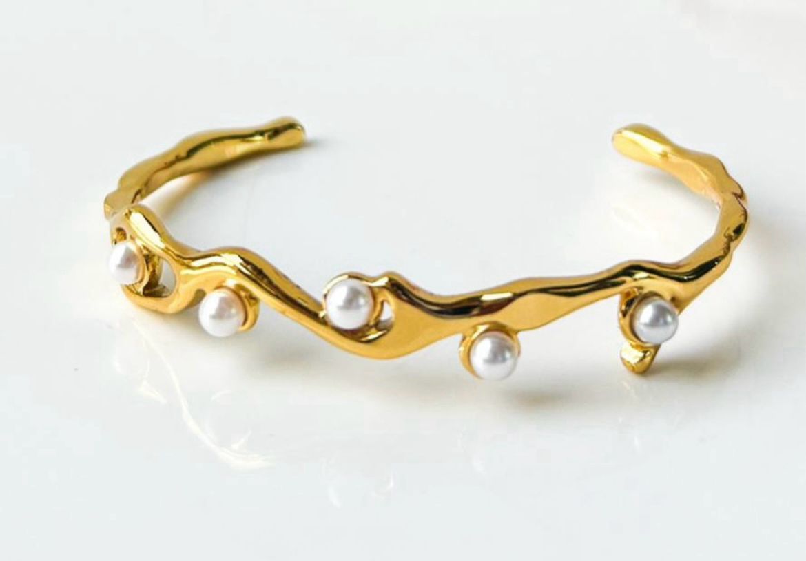 Pearl Wave Statement Cuff
