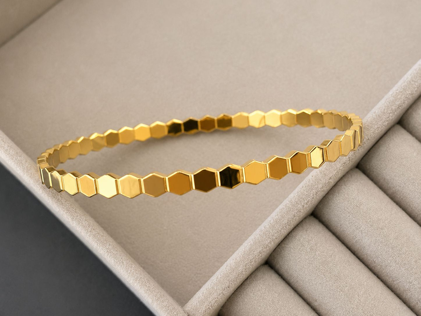 Aurielle Textured Gold Kada