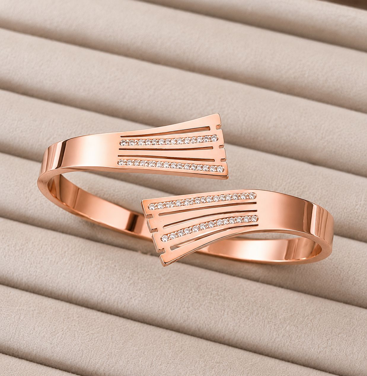 Blush Radiance Rose Gold Open Kada