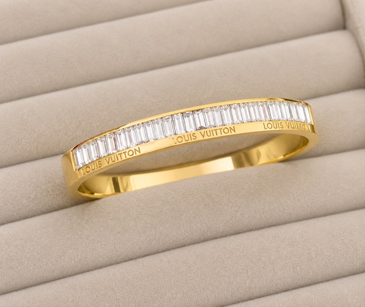 Baguette Luxe Crystal Gold Kada (SMALL SIZE)