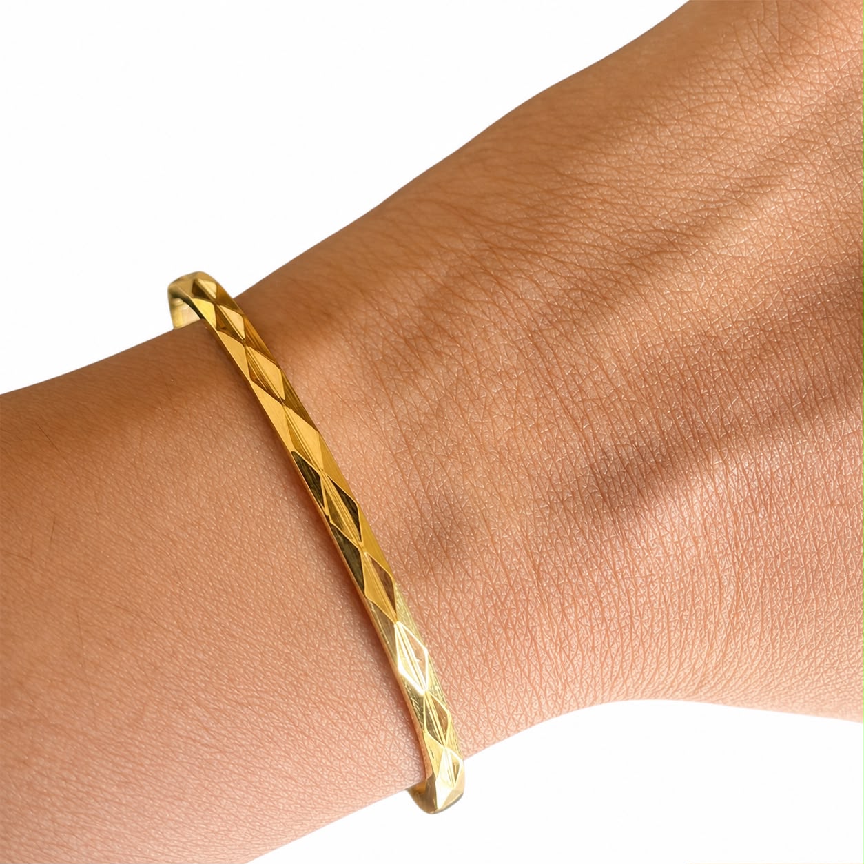 Aurelia Facet Gold Kada (SMALL SIZE)