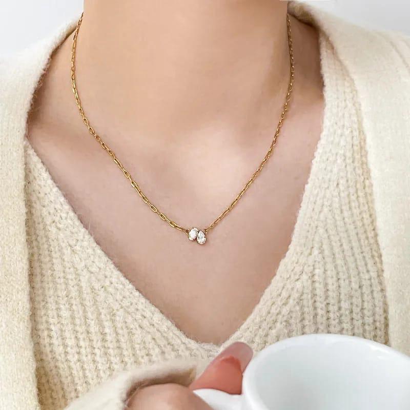 Twilight Duo Pendant Necklace