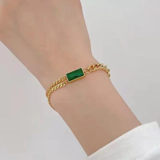 Emerald green bracelet