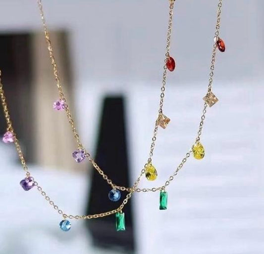 Celestia Color Drop Necklace