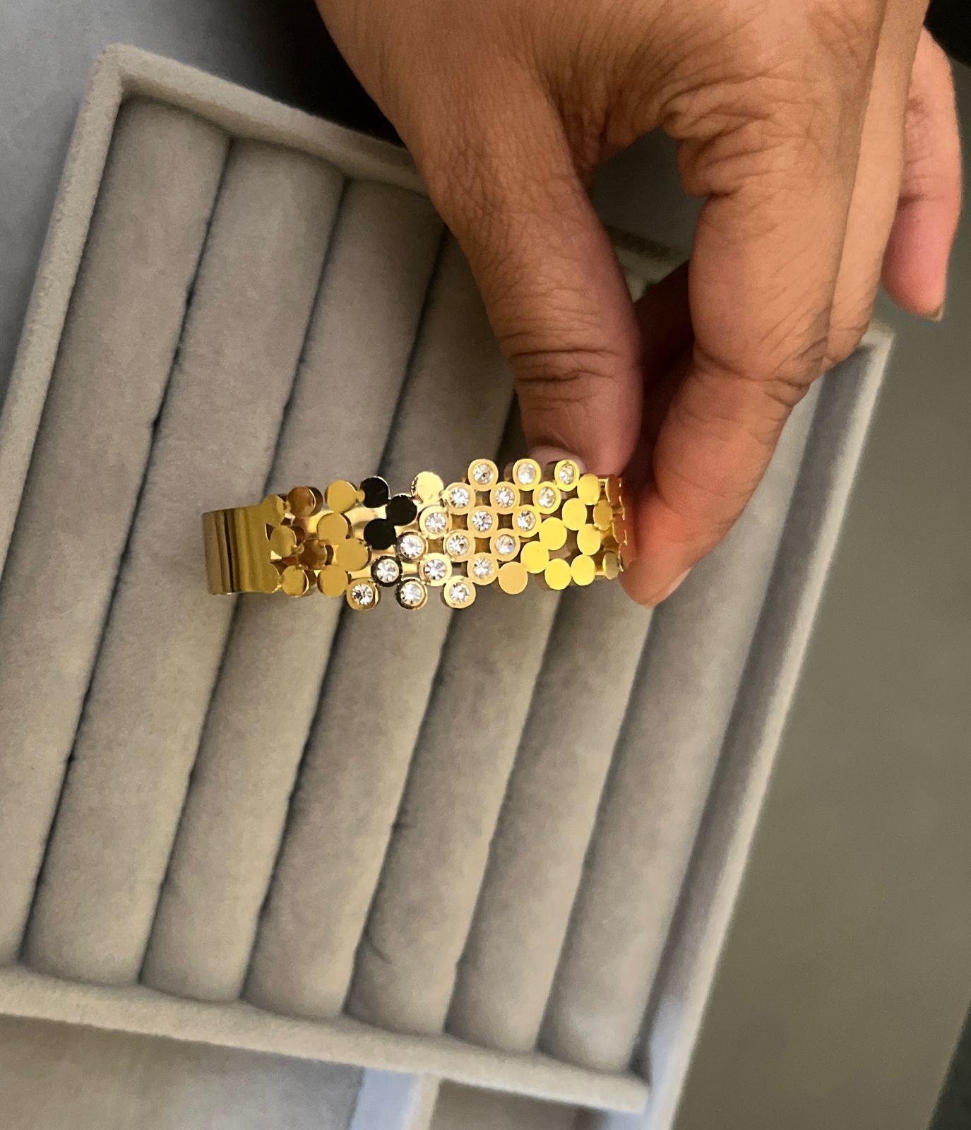 Golden Bloom Statement Kada (Small size)