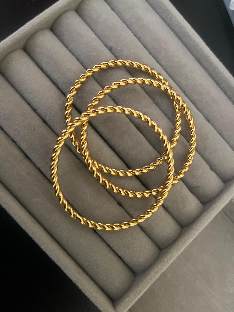 Golden Rope Luxe Kada (SMALL SIZE)