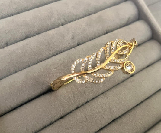Gilded Leaf Cascade Kada (SMALL SIZE)