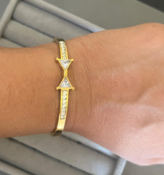 Dual Prism Crystal Kada (SMALL SIZE)