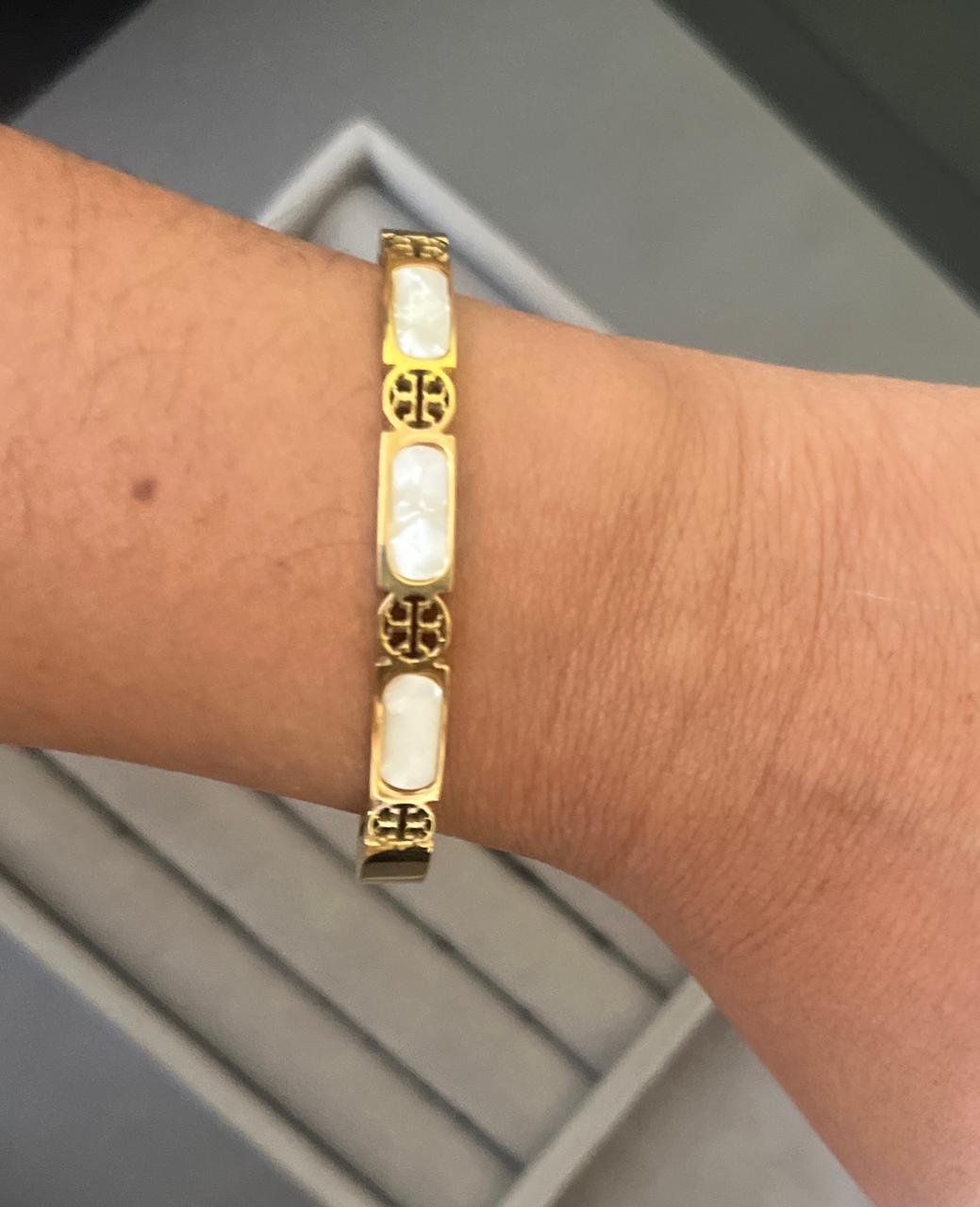 Ivory Charm Link Gold Kada (SMALL SIZE)