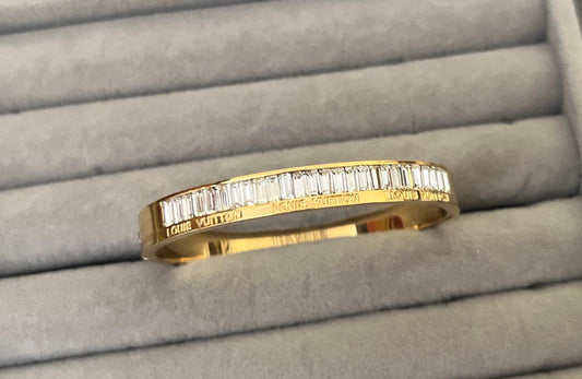 Baguette Luxe Crystal Gold Kada (SMALL SIZE)