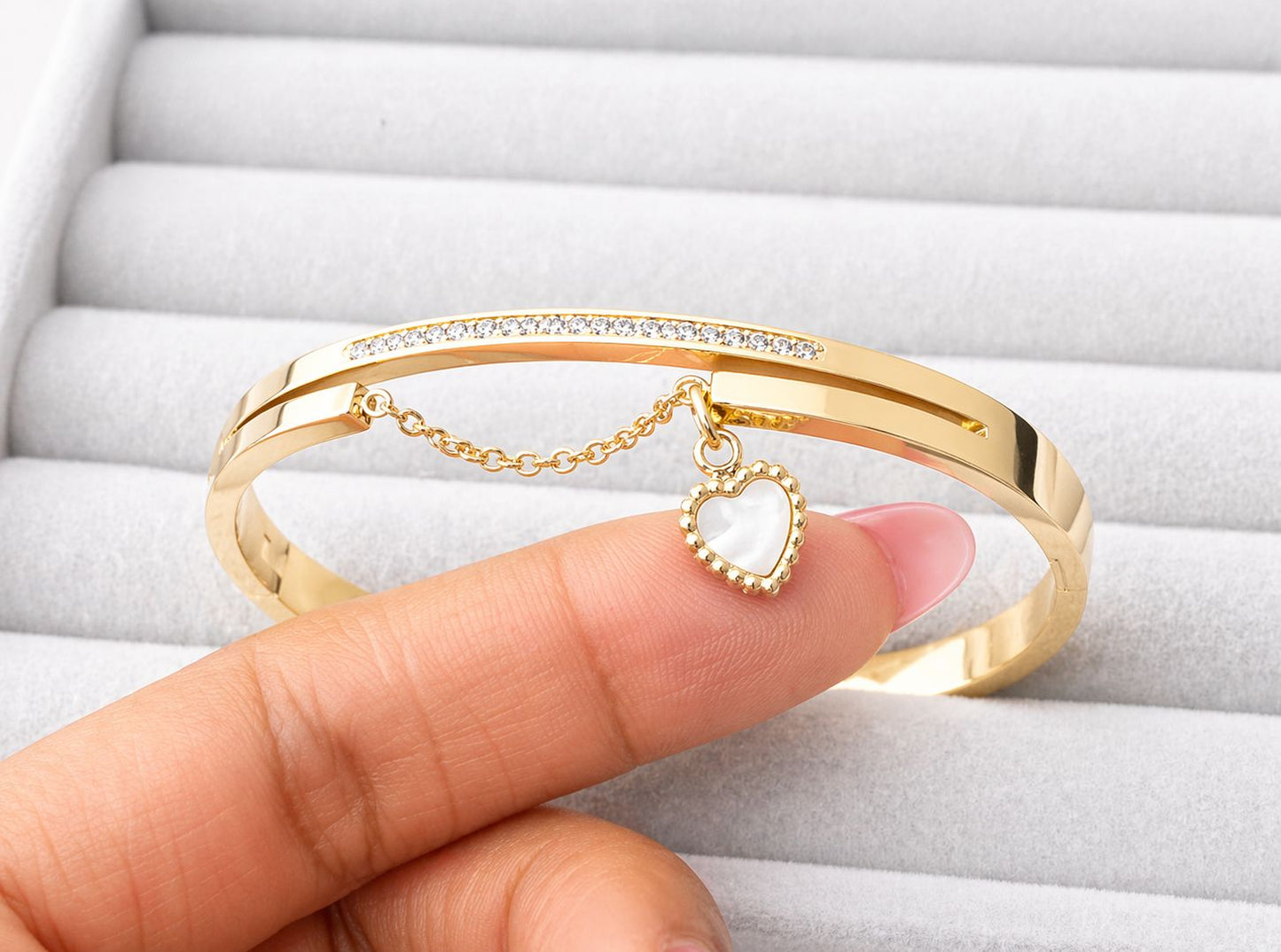 Amora Crystal Charm Kada