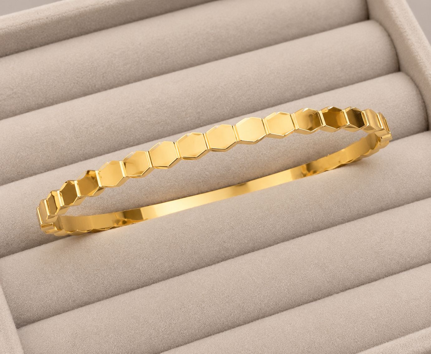 Aurielle Textured Gold Kada