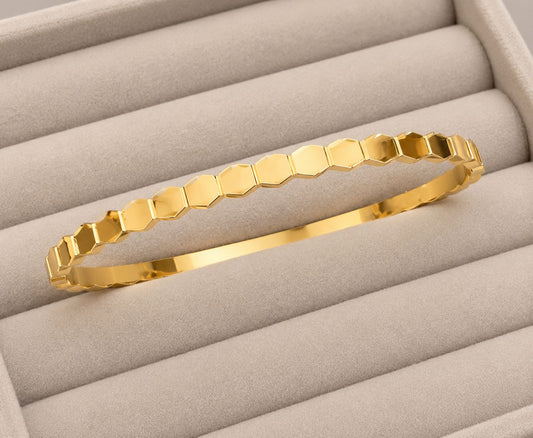 Aurielle Textured Gold Kada