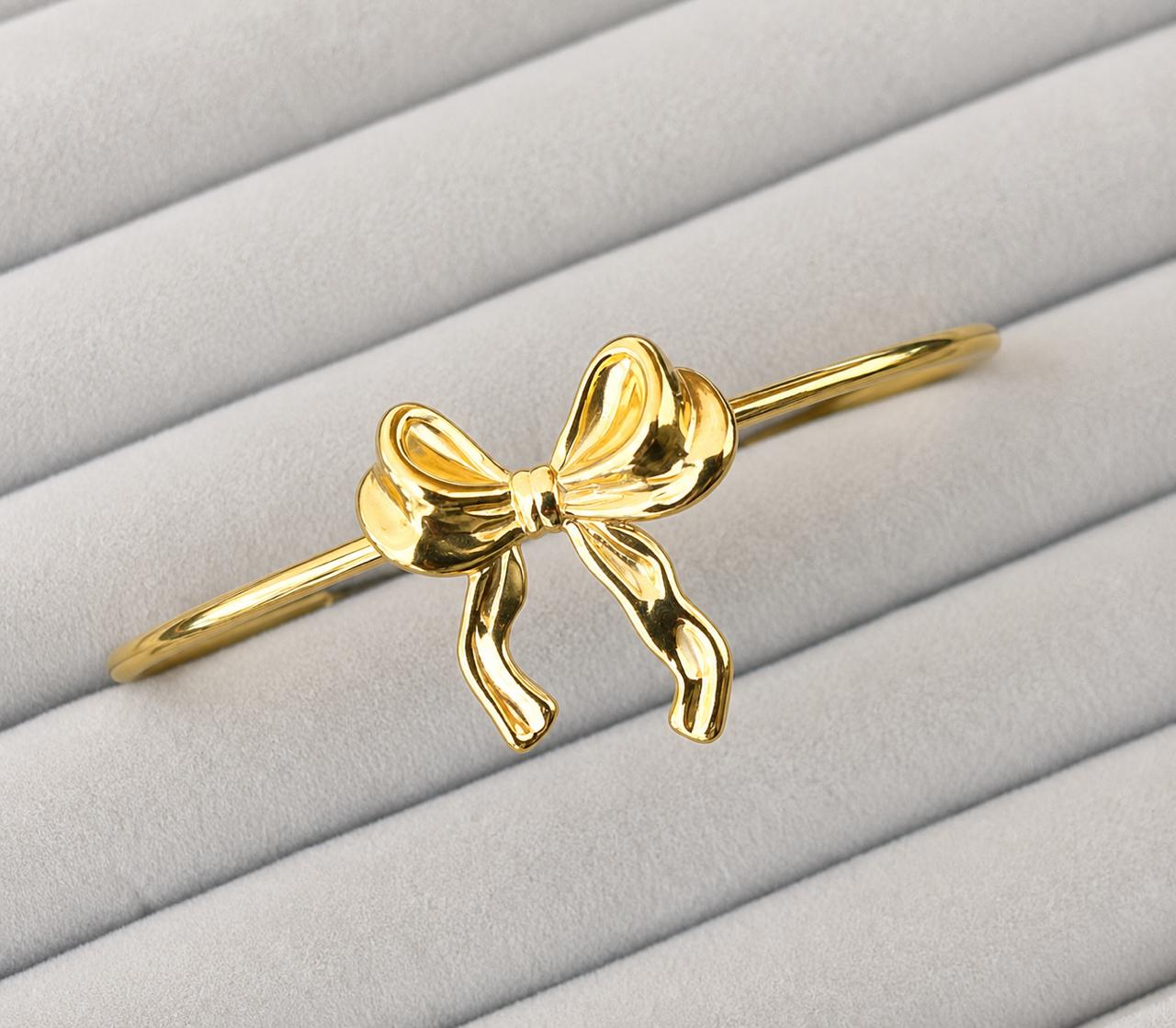 Bella Bow Gold Cuff Bracelet