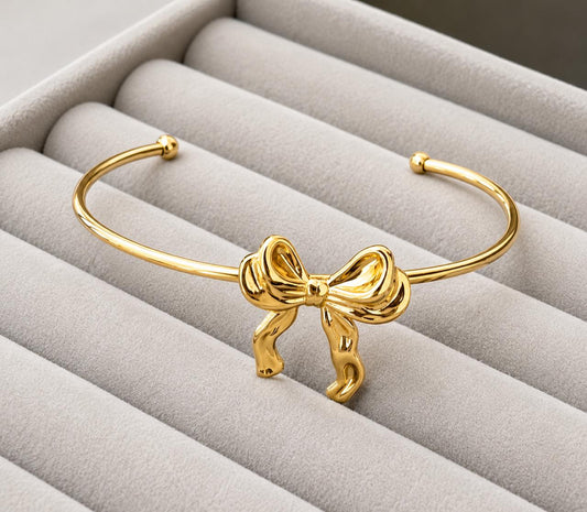 Bella Bow Gold Cuff Bracelet