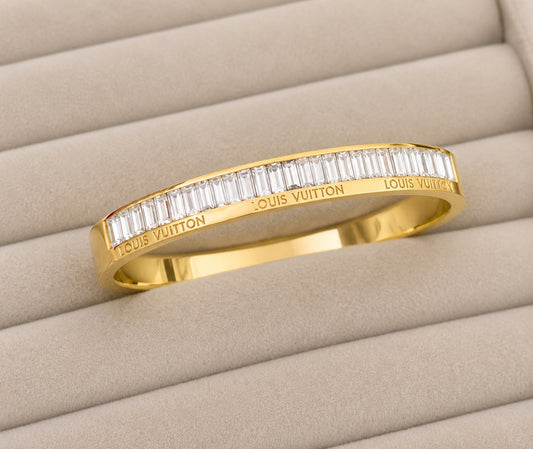 Baguette Luxe Crystal Gold Kada (SMALL SIZE)