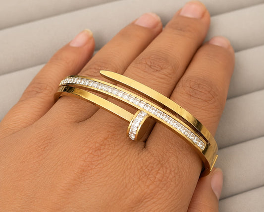Crystal Wrap Open Nail Kada (SMALL SIZE)