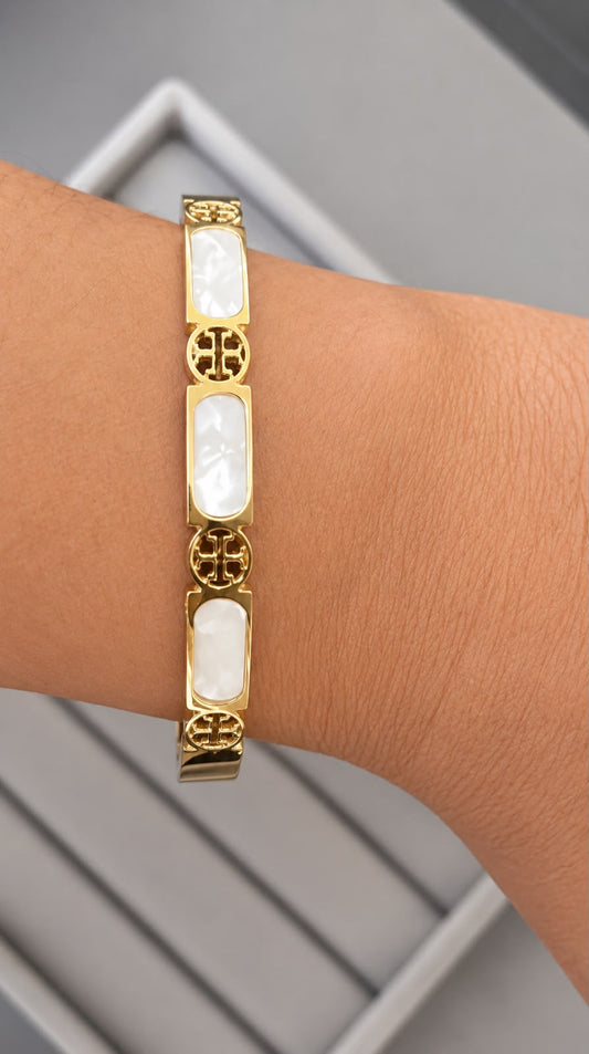 Ivory Charm Link Gold Kada (SMALL SIZE)