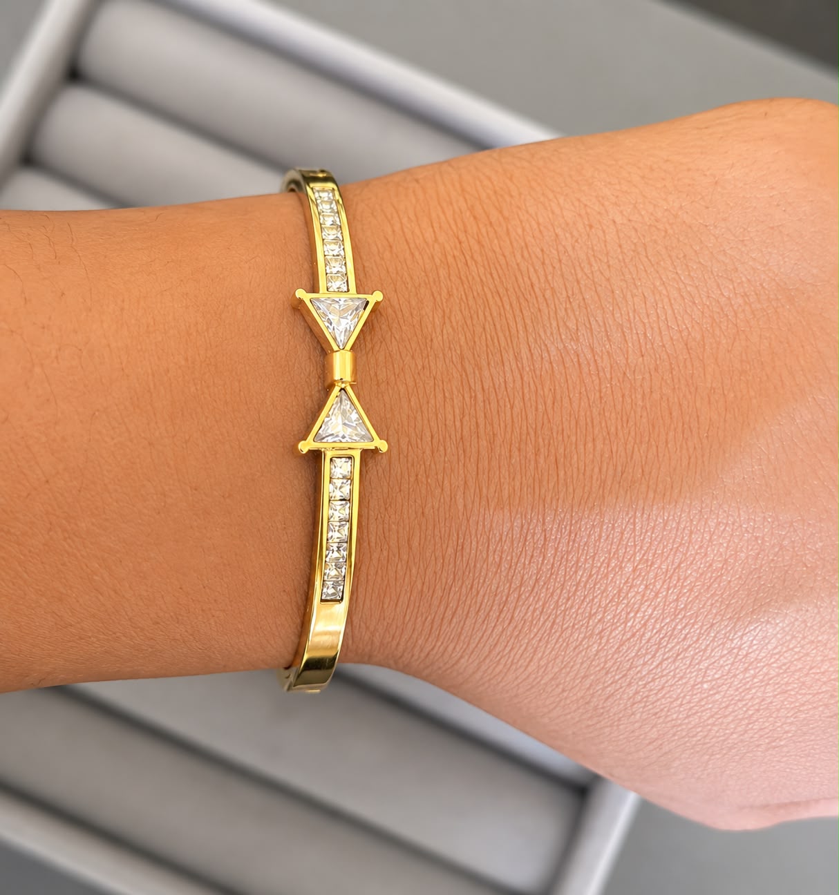 Dual Prism Crystal Kada (SMALL SIZE)