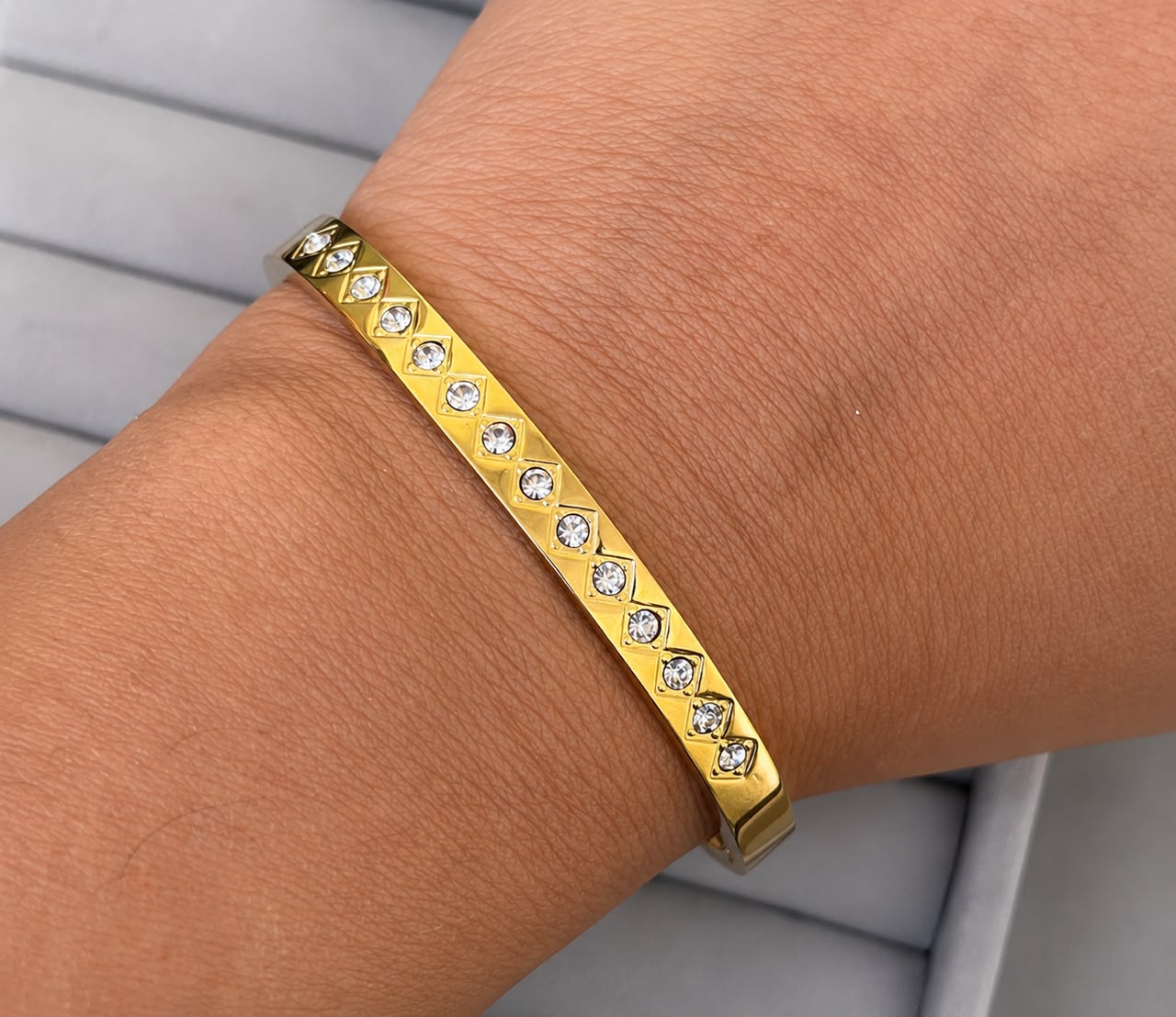 Celeste Diamond-Stud Kada (SMALL SIZE)