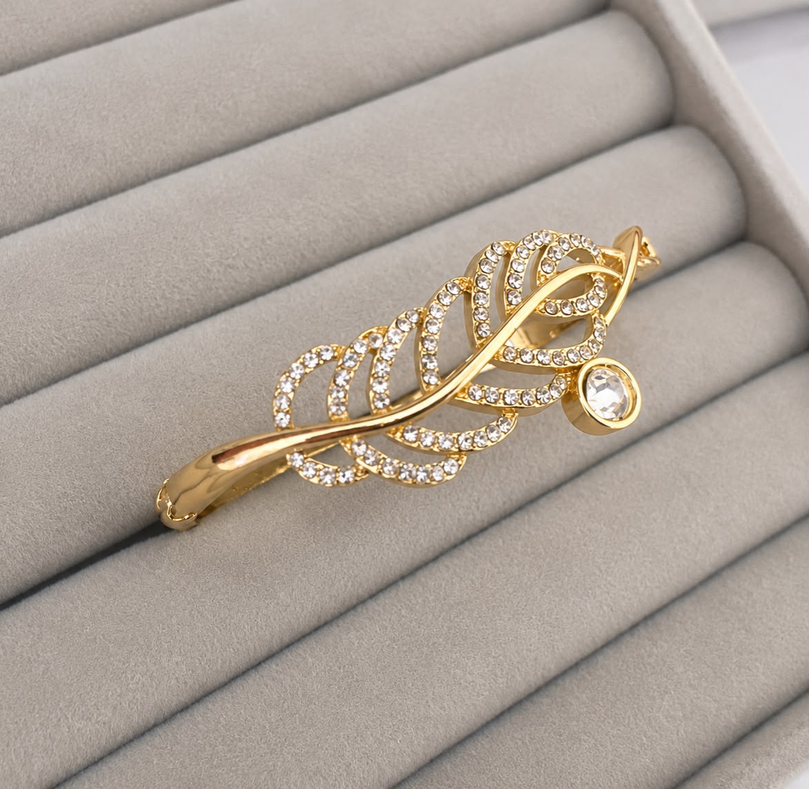 Gilded Leaf Cascade Kada (SMALL SIZE)