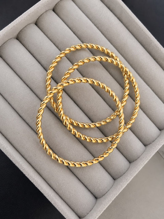 Golden Rope Luxe Kada (SMALL SIZE)