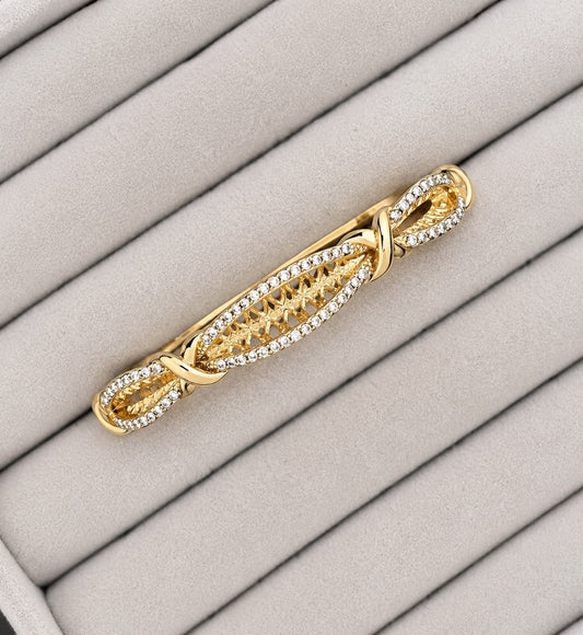 Twisted Grace Zircon Kada (Small size)